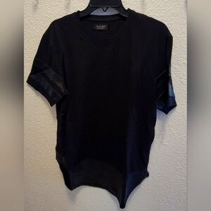 Zara Man Pu Leather Short Sleeve Large T-Shirt